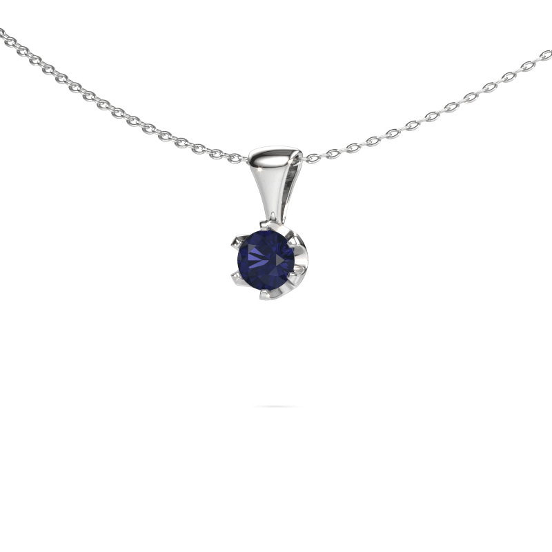 Image of Necklace Fran 950 platinum Sapphire 5 mm