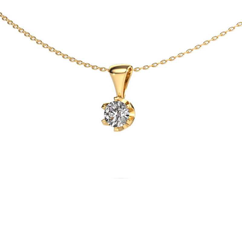 Image of Necklace Fran 585 gold Lab grown diamond 0.50 crt