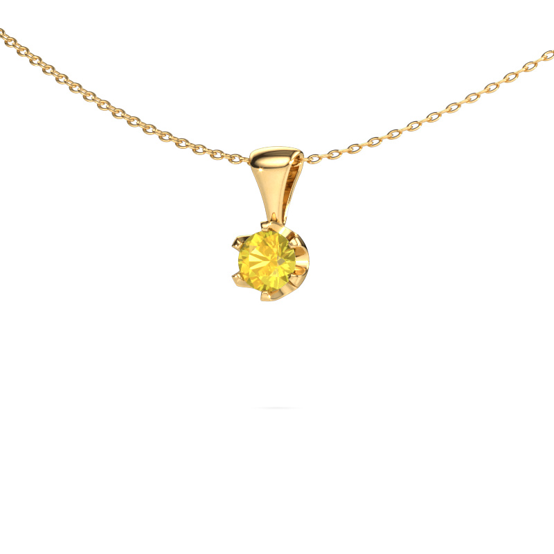 Bild von Kette Fran 585 Gold Gelb Saphir 5 mm