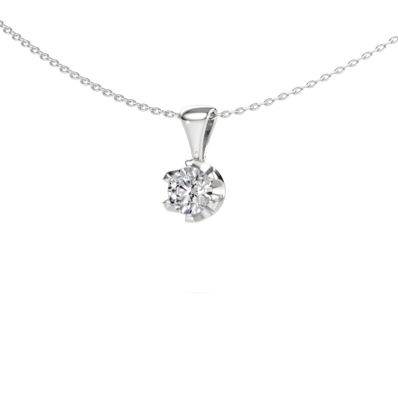 Image of Necklace Fran 585 white gold Diamond 0.70 crt