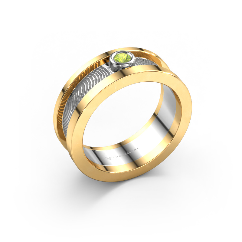 Bild von Ehering Francisca 585 Gold ±7x2.1 mm Peridot 2.5 mm