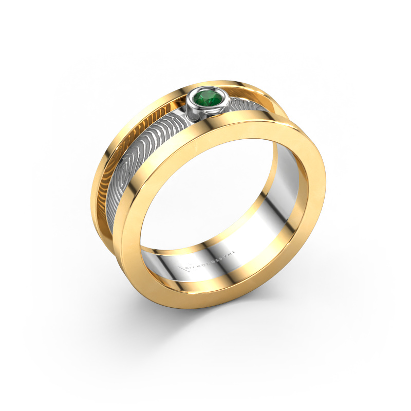 Image of Wedding ring Francisca 585 gold ±0.28x0.08 in Emerald 2.5 mm