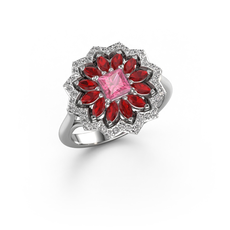Image of Engagement ring Franka 950 platinum Pink sapphire 4 mm