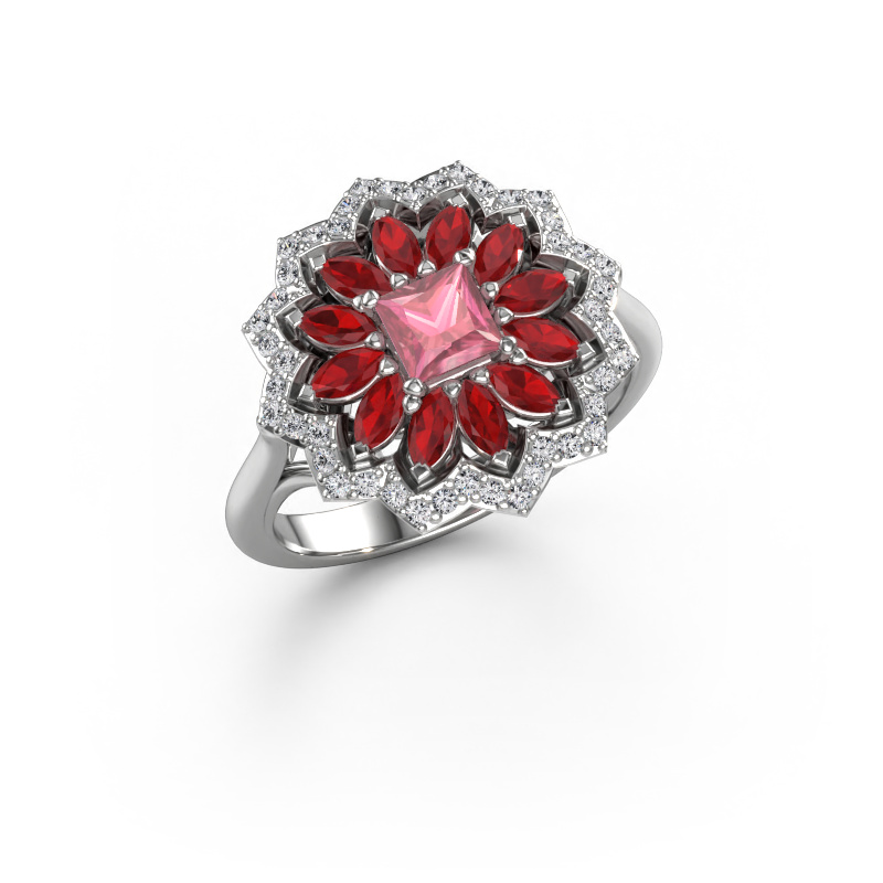 Bild von Verlobungsring Franka 950 Platin Turmalin rosa 4 mm
