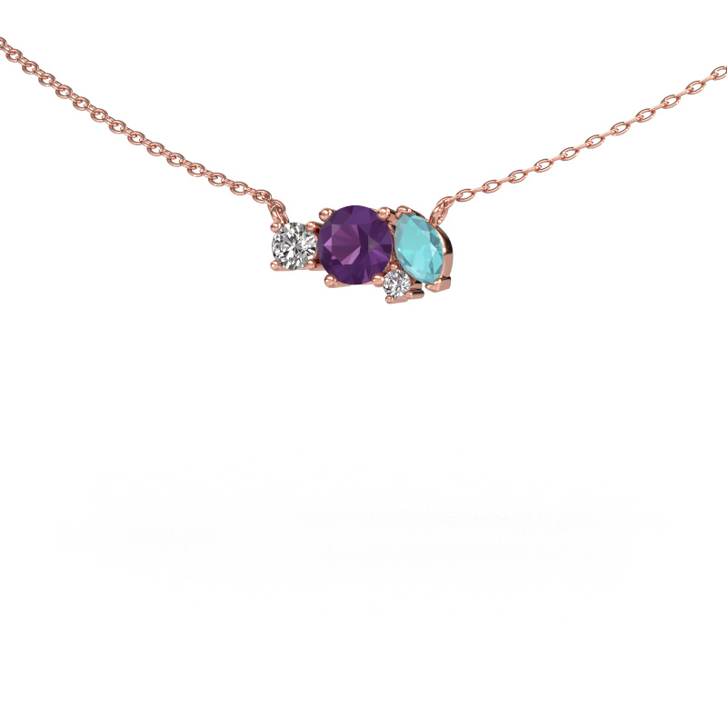 Image of Pendant Frauke RND 585 rose gold Amethyst 5 mm
