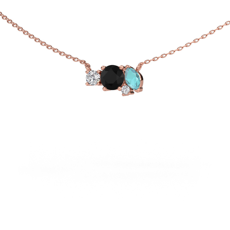 Image of Pendant Frauke RND 585 rose gold Black diamond 0.725 crt