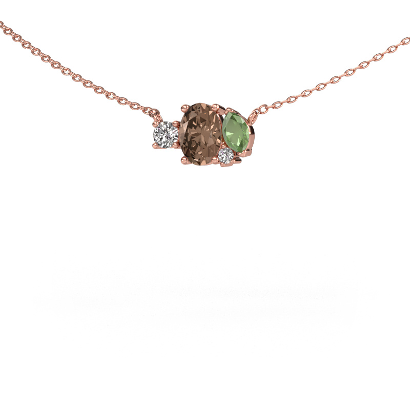 Image of Pendant Frauke OVL 585 rose gold Brown diamond 0.825 crt