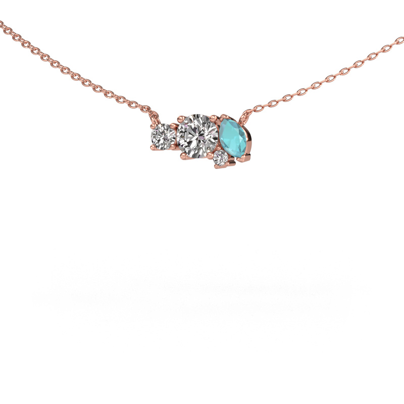 Image of Pendant Frauke RND 585 rose gold Diamond 0.625 crt
