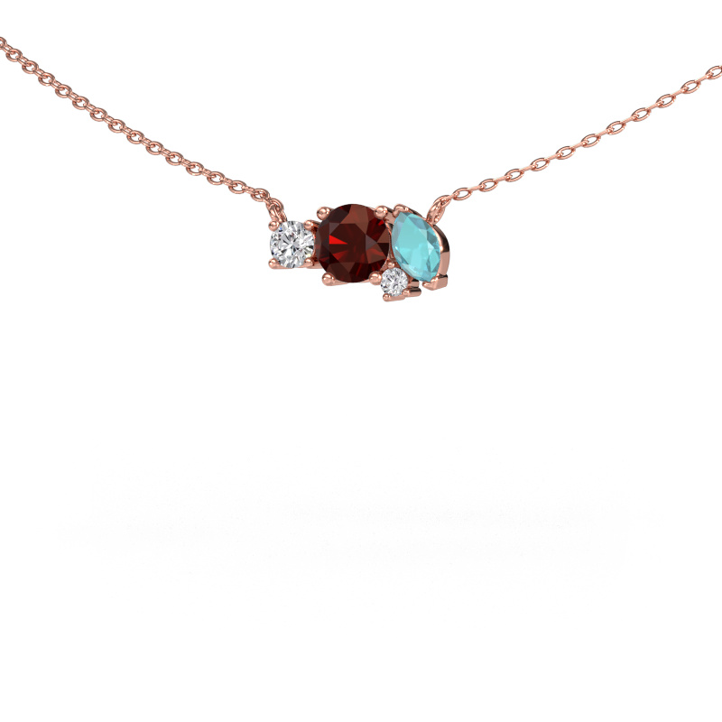 Image of Pendant Frauke RND 585 rose gold Garnet 5 mm