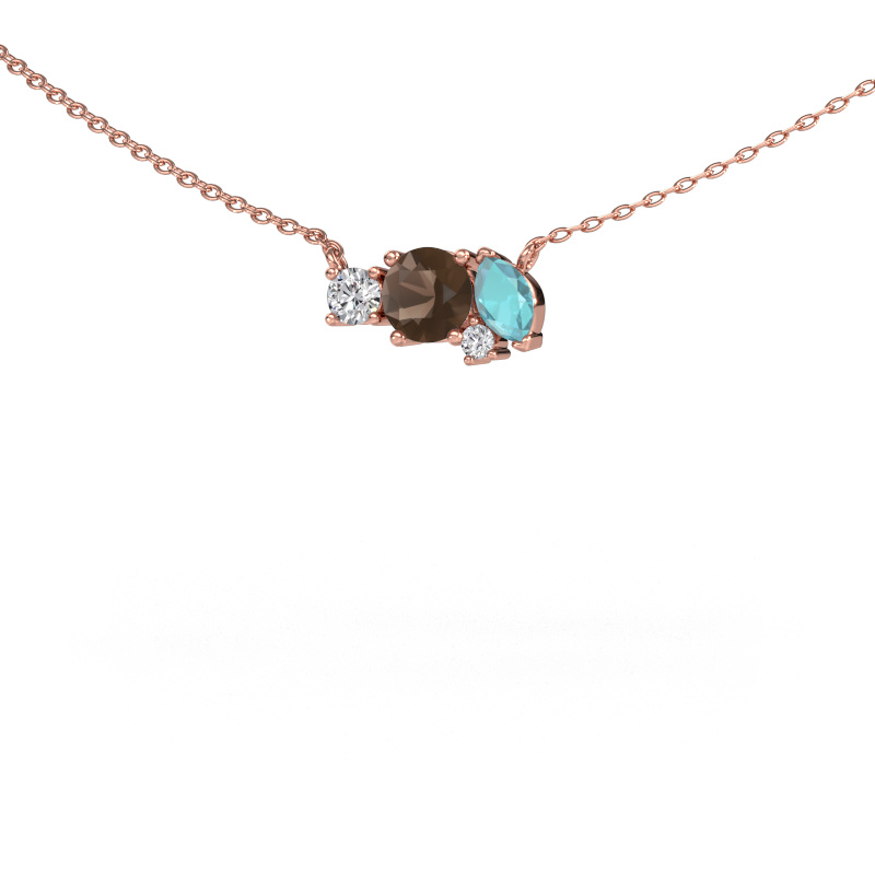 Image of Pendant Frauke RND 585 rose gold Smokey quartz 5 mm