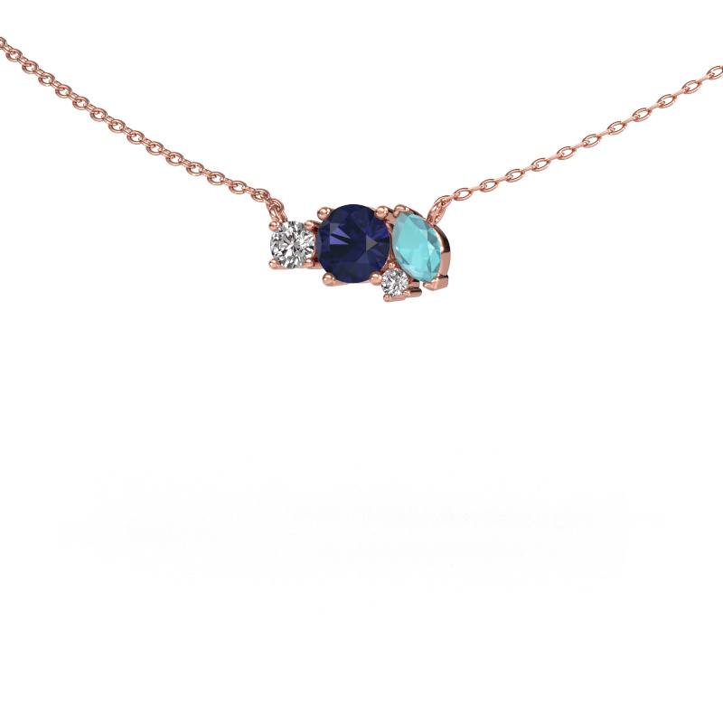 Image of Pendant Frauke RND 585 rose gold Sapphire 5 mm