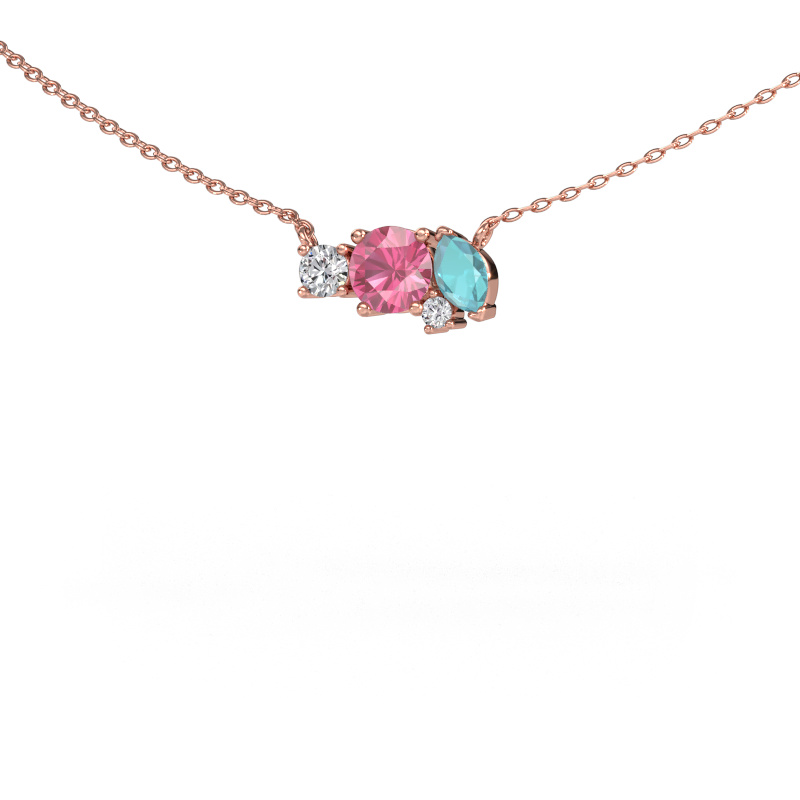 Image of Pendant Frauke RND 585 rose gold Pink sapphire 5 mm