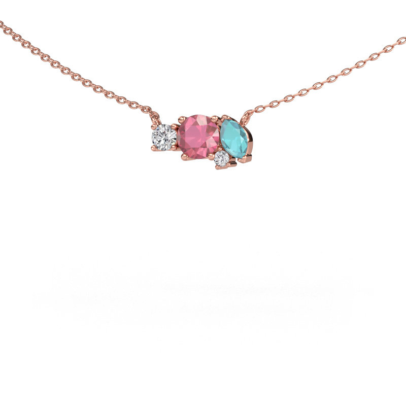 Image of Pendant Frauke RND 585 rose gold Tourmaline pink 5 mm