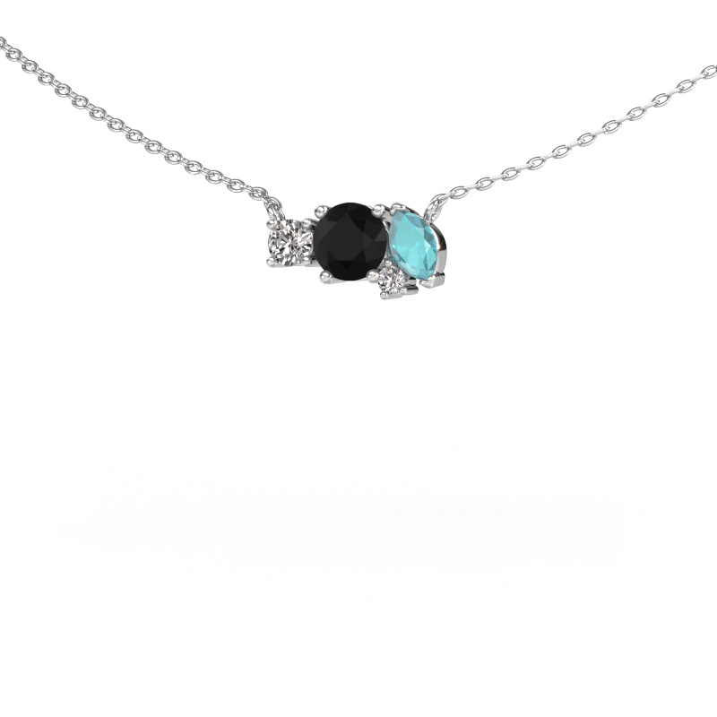 Image of Pendant Frauke RND 950 platinum Black diamond 0.725 crt