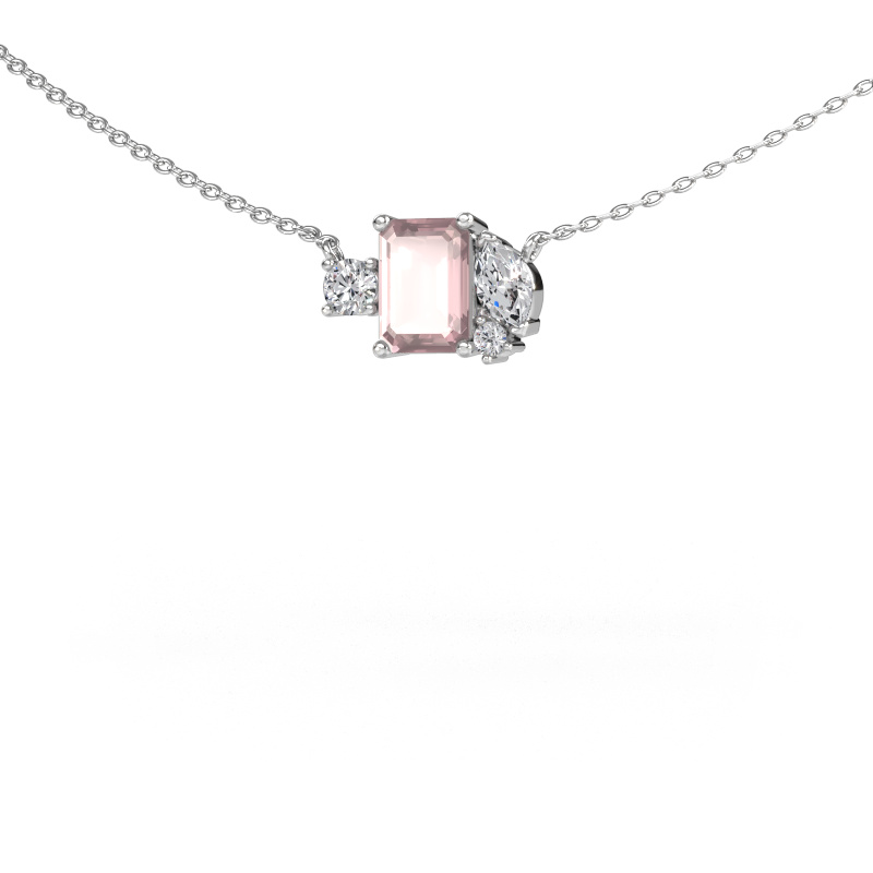 Image of Pendant Frauke EME 950 platinum Morganite champagne 7x5 mm