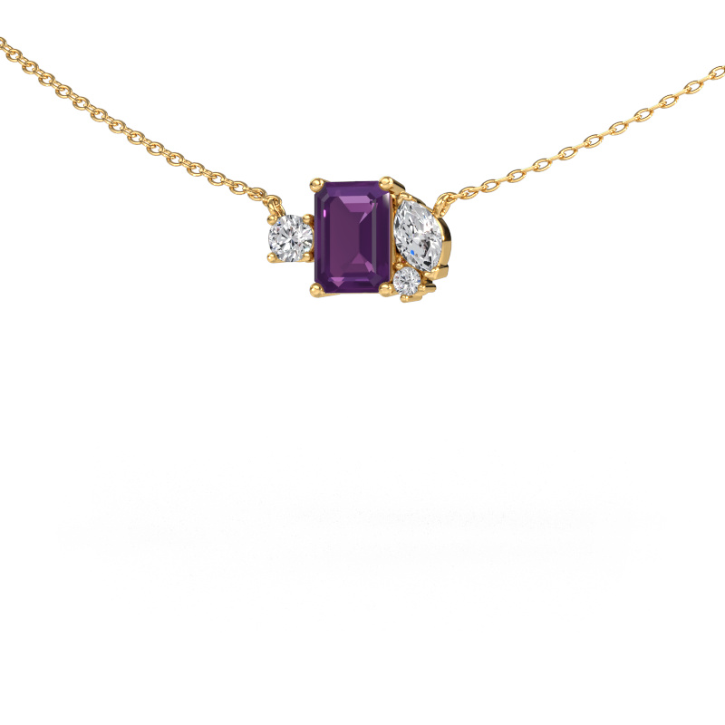 Image of Pendant Frauke EME 585 gold Amethyst 7x5 mm
