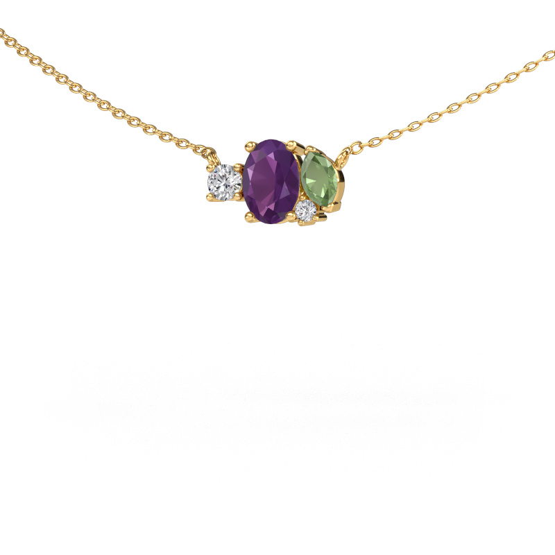 Image of Pendant Frauke OVL 585 gold Amethyst 7x5 mm