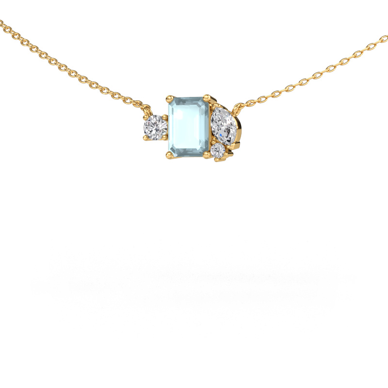 Image of Pendant Frauke EME 585 gold Aquamarine 7x5 mm