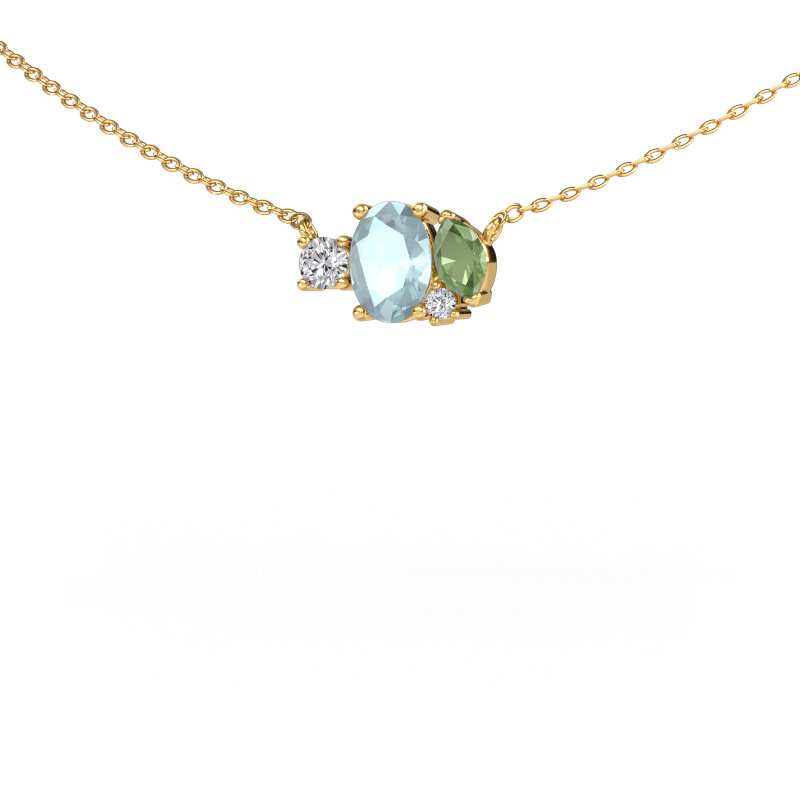 Image of Pendant Frauke OVL 585 gold Aquamarine 7x5 mm