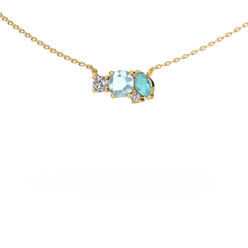 Image of Pendant Frauke RND 585 gold Aquamarine 5 mm