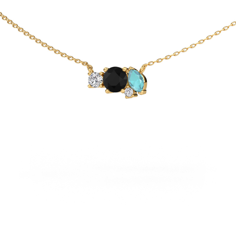 Afbeelding van Hanger Frauke RND 585 goud Zwarte diamant 0.725 crt