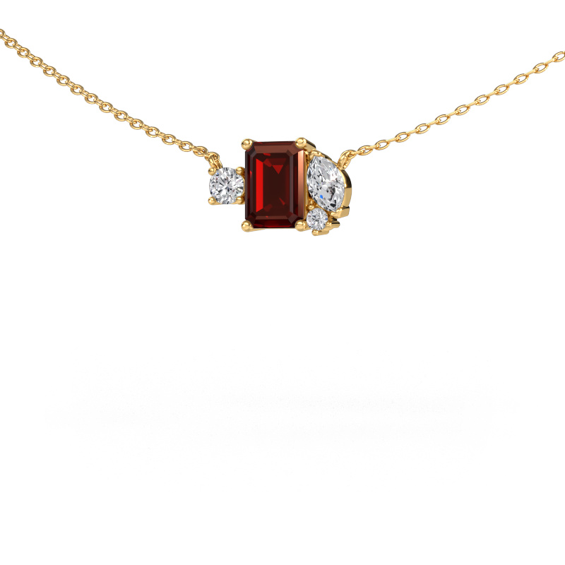 Image of Pendant Frauke EME 585 gold Garnet 7x5 mm