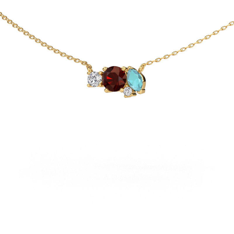 Image of Pendant Frauke RND 585 gold Garnet 5 mm