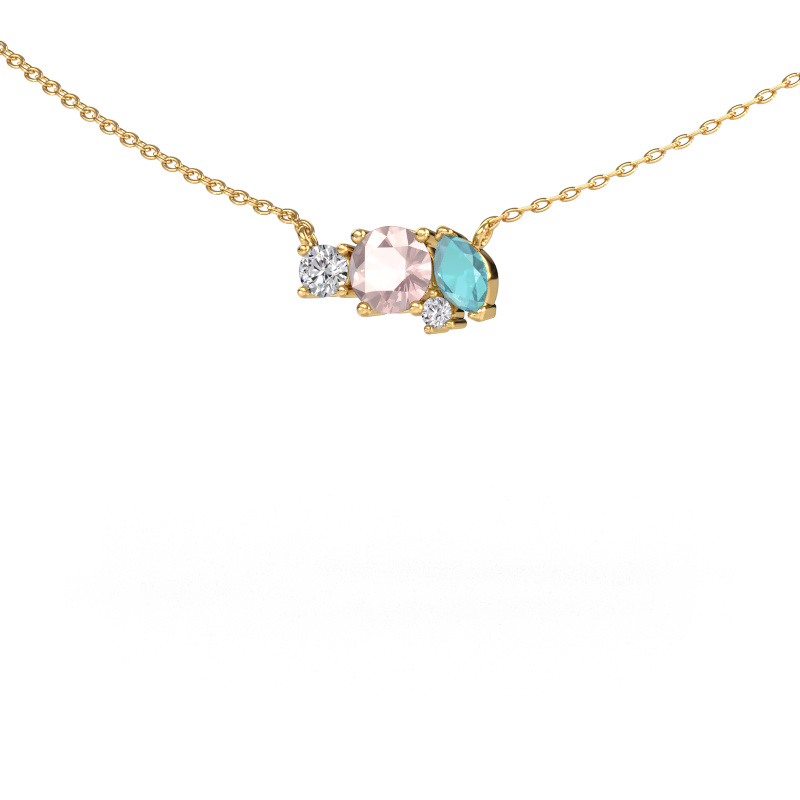 Image of Pendant Frauke RND 585 gold Morganite champagne 5 mm
