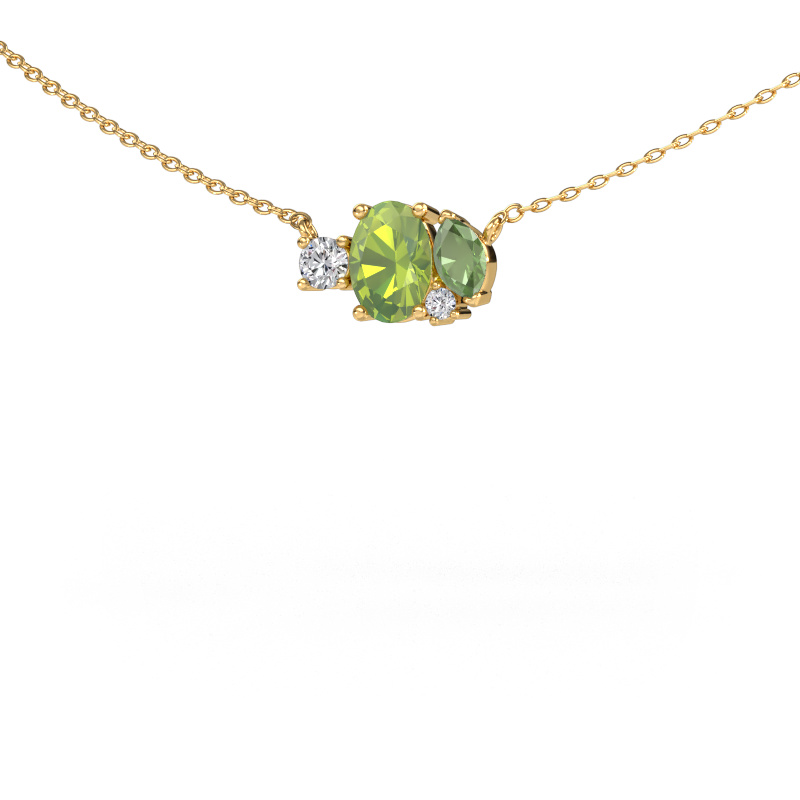 Bild von Anhänger Frauke OVL 585 Gold Peridot 7x5 mm