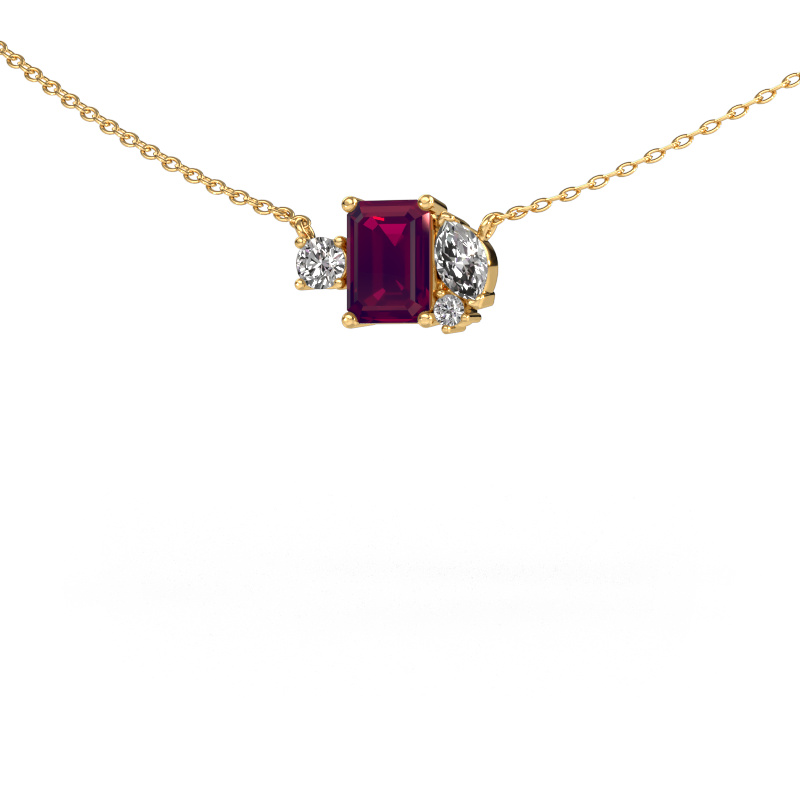 Image of Pendant Frauke EME 585 gold Rhodolite 7x5 mm