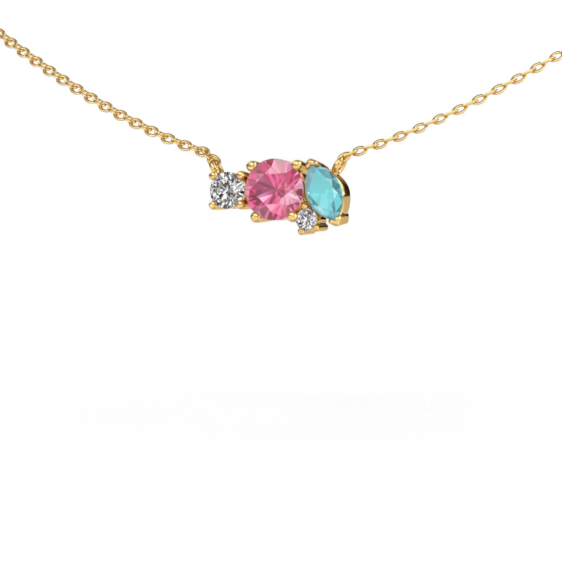 Image of Pendant Frauke RND 585 gold Pink sapphire 5 mm