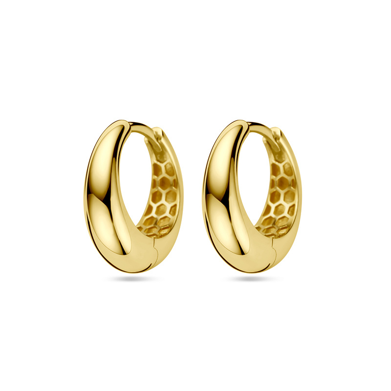 Image of Hoop earrings Helen 585 Gold ±14x5.0 mm