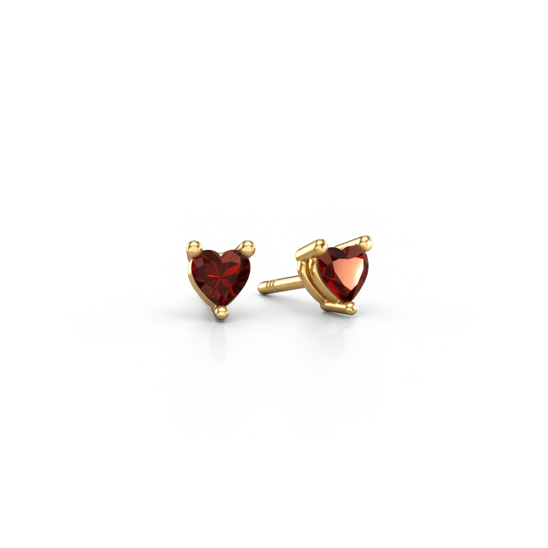 Image of Stud earrings Garnet 585 gold Garnet 4 mm