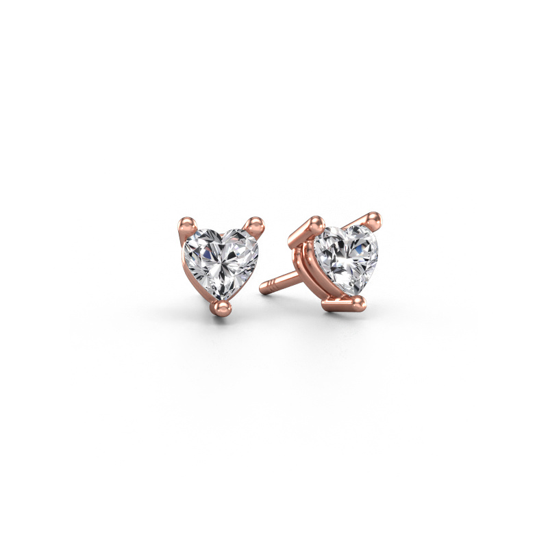 Bild von Ohrsteckers Garnet 585 Roségold Diamant 1.00 crt