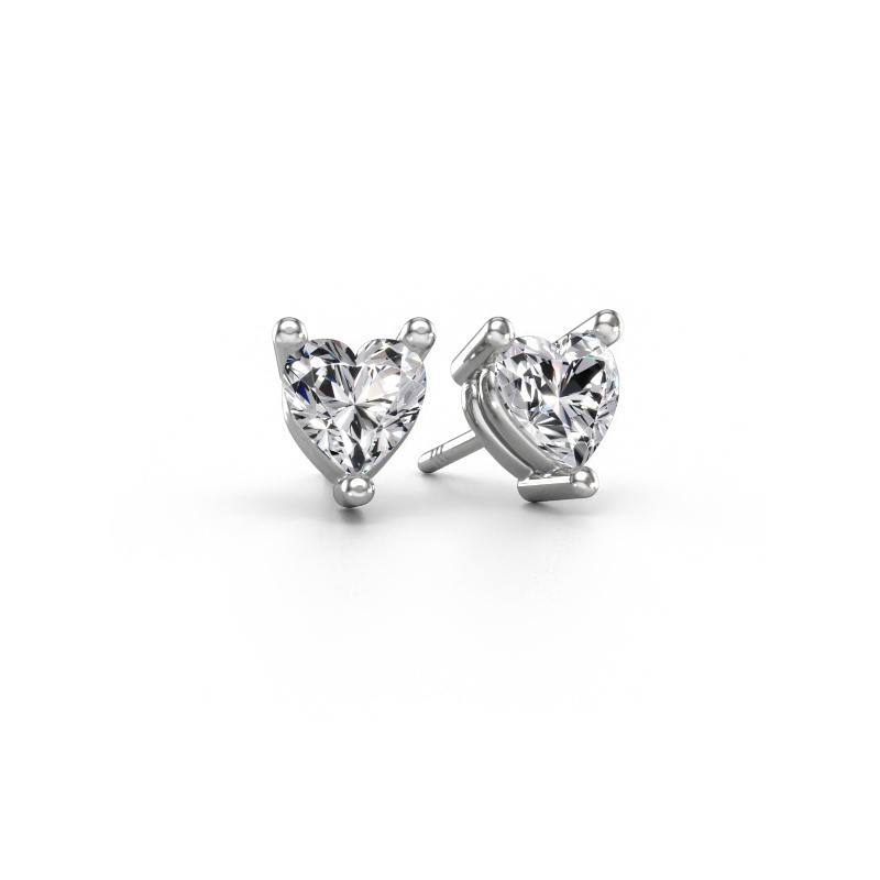 Bild von Ohrsteckers Garnet 585 Weißgold Diamant 1.60 crt