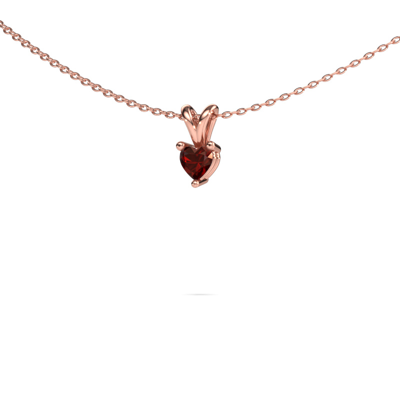 Image of Pendant Garnet 585 rose gold Garnet 4 mm