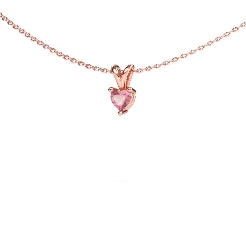 Bild av Hänge Garnet 585 roséguld Rosa turmalin 4 mm
