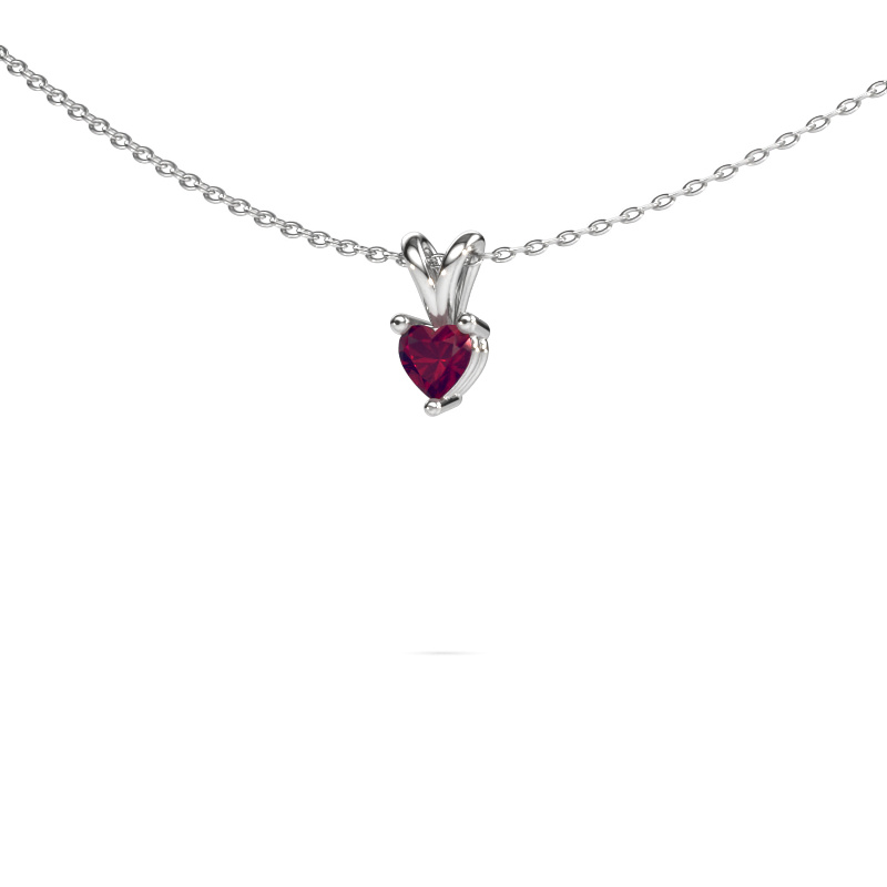 Image of Pendant Garnet 950 platinum Rhodolite 4 mm