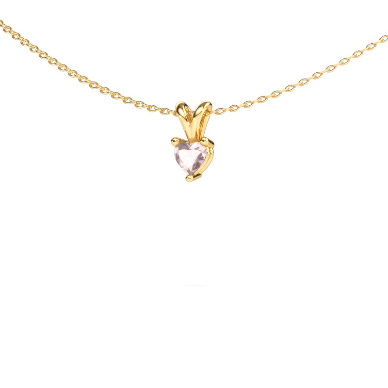 Image of Pendant Garnet 585 gold Morganite champagne 4 mm