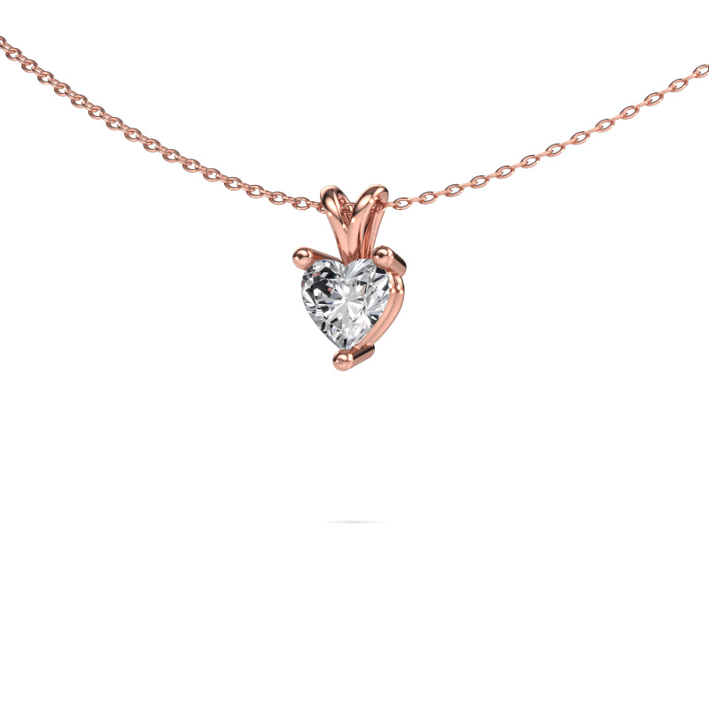 Bild von Anhänger Garnet 585 Roségold Diamant 0.80 crt