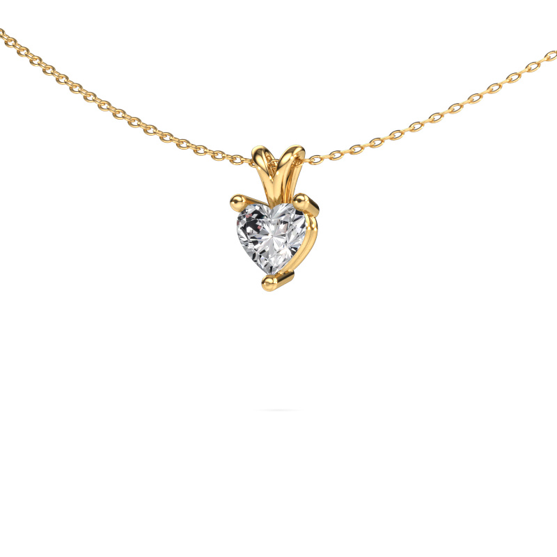 Image de Pendentif Garnet 585 or jaune Diamant 0.80 crt