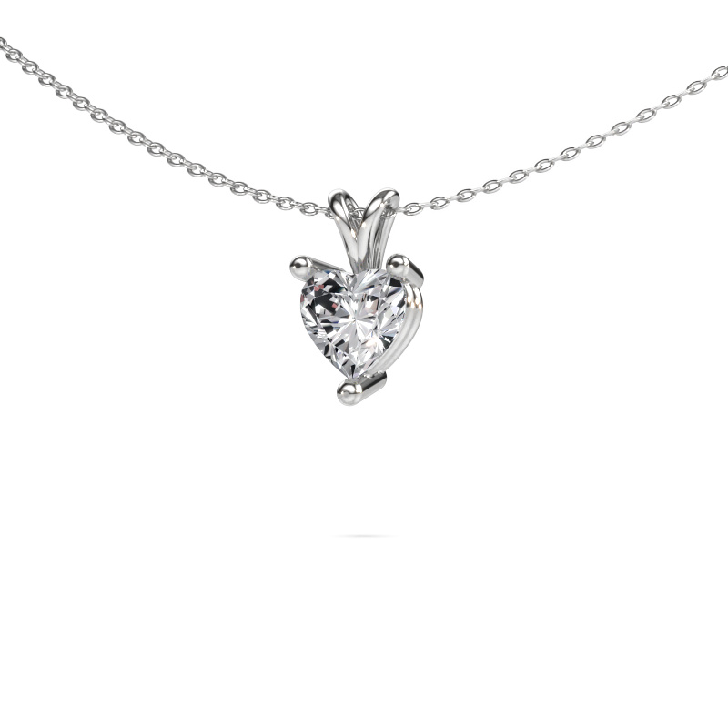 Image of Pendant Garnet 950 platinum Lab grown diamond 1.25 crt