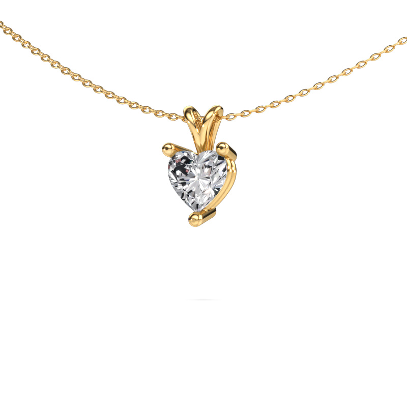Image of Pendant Garnet 585 gold Lab grown diamond 1.25 crt