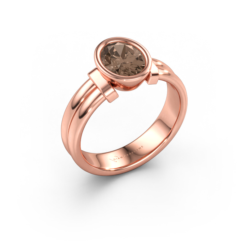 Bild av Ring Gerda 585 roséguld Brun diamant 1.10 crt