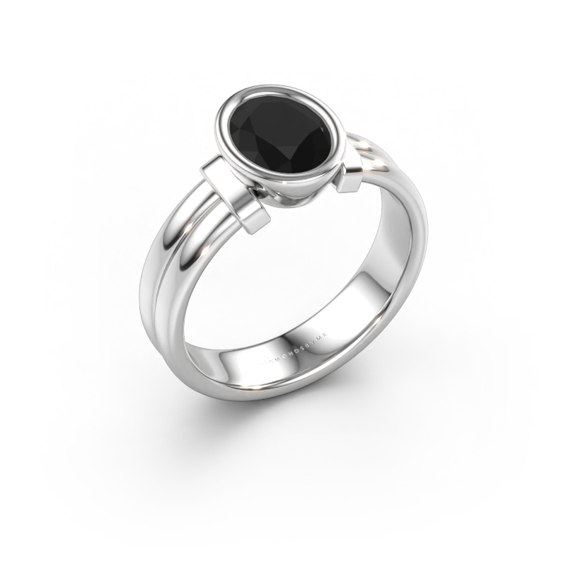 Bild av Ring Gerda 585 vitt guld Svart diamant 1.40 crt