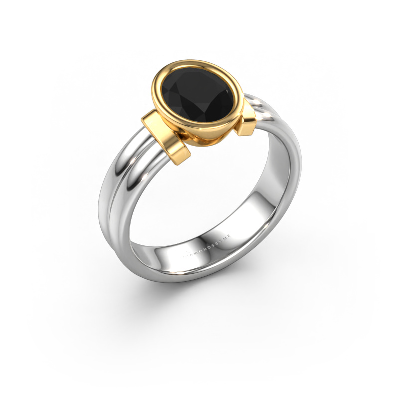 Image de Bague Gerda 585 or blanc Diamant noir 1.40 crt