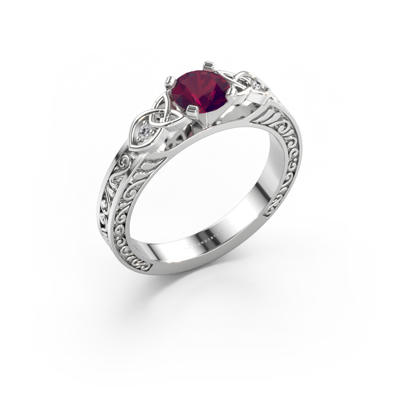 Immagine di Anello di fidanzamento Gillian 585 oro bianco Rodolite 5 mm