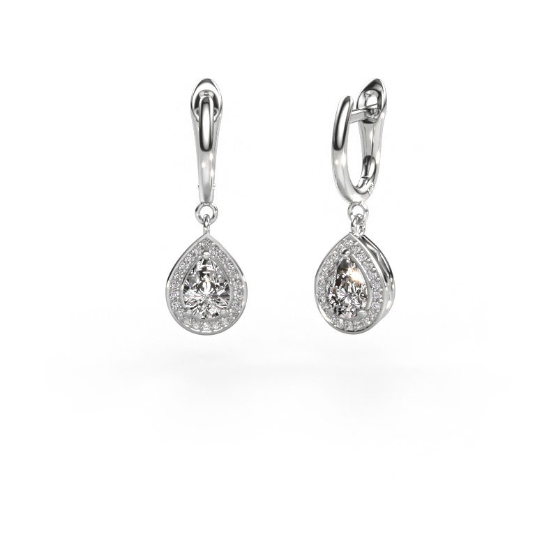 Image of Drop earrings Ginger 1 950 platinum Lab grown diamond 1.52 crt