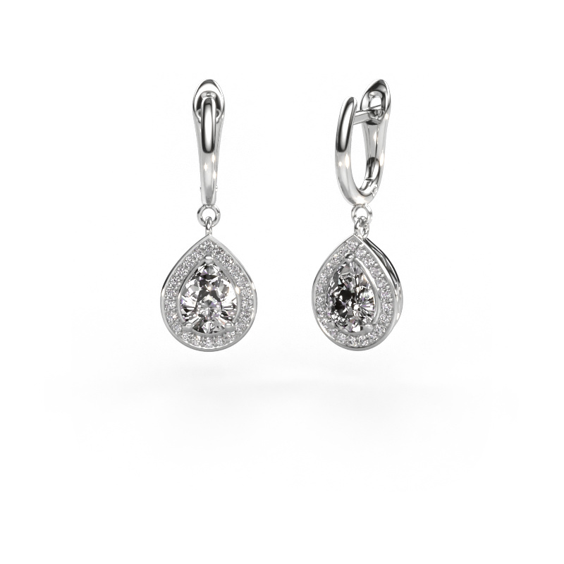 Image of Drop earrings Ginger 1 950 platinum Diamond 2.33 crt