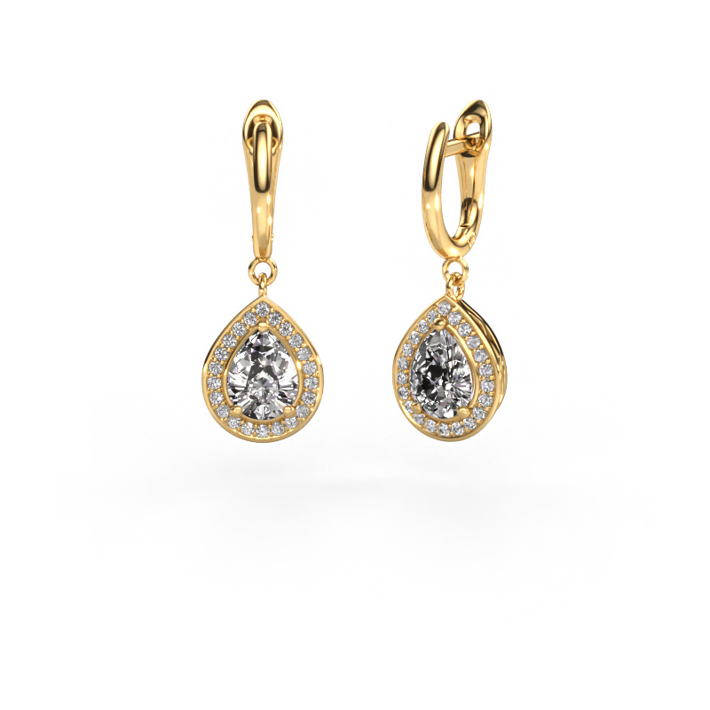 Image of Drop earrings Ginger 1 585 gold Diamond 2.33 crt